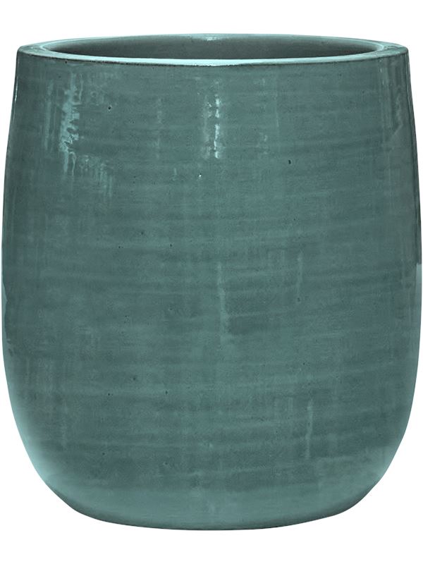 Plain Striped Plant Pot 31cm Height 22cm Dia Darcy Aqua Pots & Planters