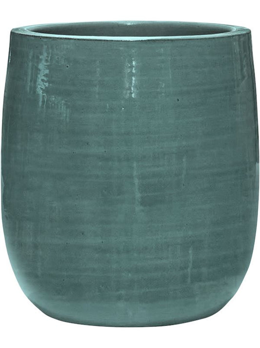 Plain Striped Plant Pot 31cm Height 22cm Dia Darcy Aqua Pots & Planters