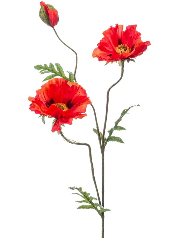Poppy Artificial Plant Premium Faux 90cm Height Artificial Plants
