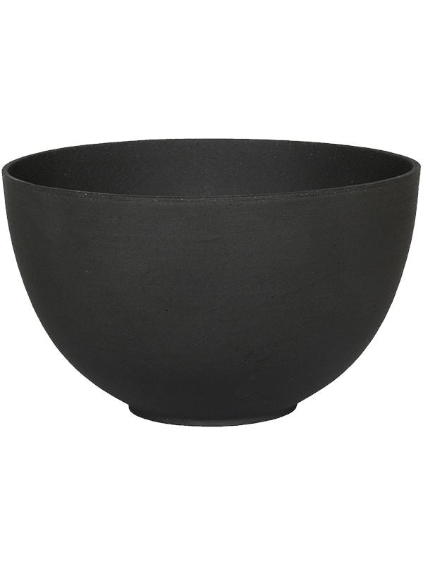 Refined Plant Pot 12cm Height 19cm Dia Peter S Volcano Black