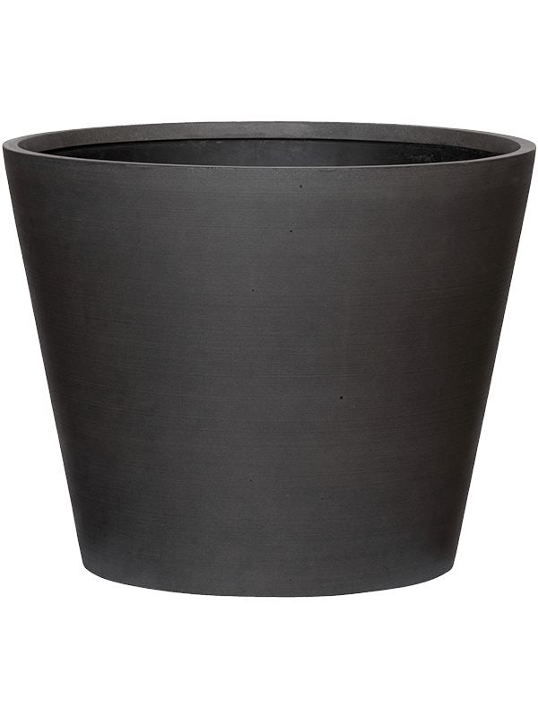 Refined Plant Pot 40cm Height 47cm Dia Bucket S Volcano Black