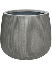 Ridged Vertically Plant Pot 36cm Height 38cm Dia Pax M Dark Grey