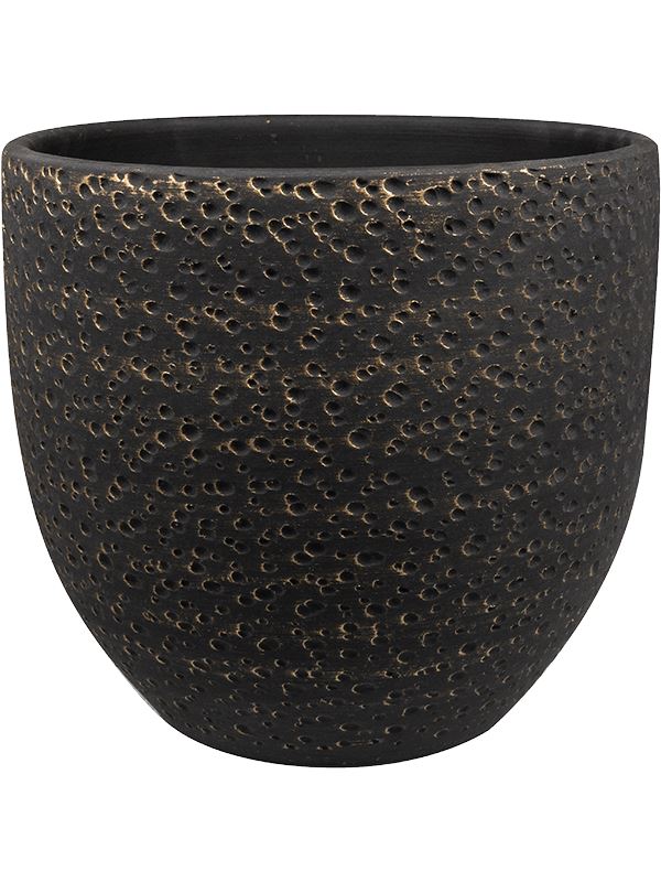 Rinca Plant Pot 26cm Height 26cm Dia Pot Shiny Black