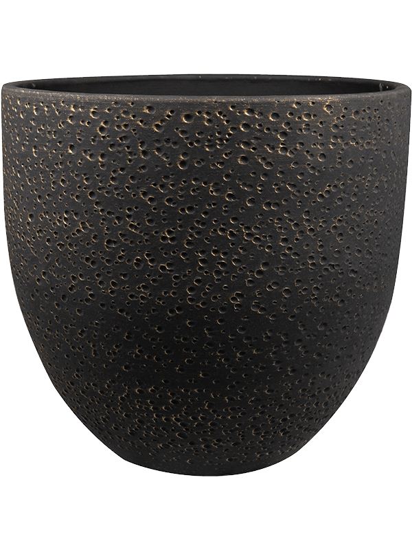 Rinca Plant Pot 36cm Height 35cm Dia Pot Shiny Black