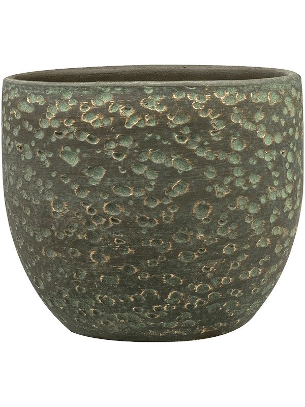 Rinca Plant Pot 13cm Height 12cm Dia Pot Shiny Green