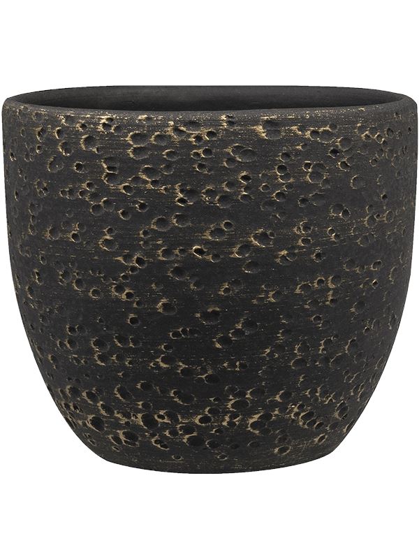 Rinca Plant Pot 13cm Height 12cm Dia Pot Shiny Black