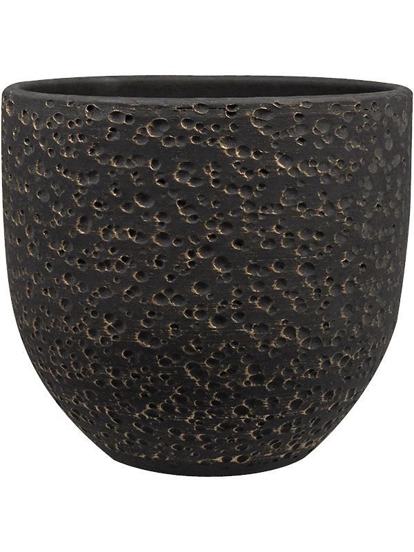 Rinca Plant Pot 19cm Height 18cm Dia Pot Shiny Black