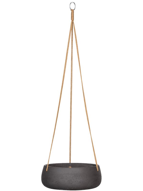 Rough Plant Pot 9cm Height 20cm Dia Eileen (hanging) S Black Washed