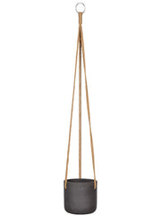 Rough Plant Pot 12cm Height 10cm Dia Charlie (hanging) XS Black Washed Pots & Planters