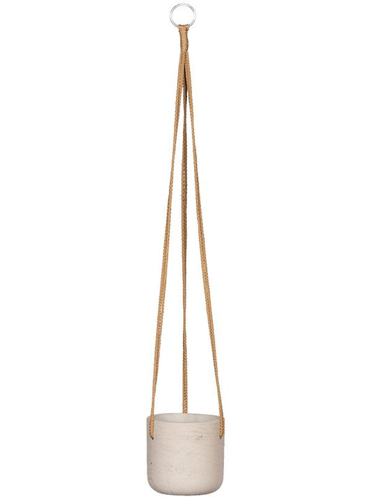 Rough Plant Pot 12cm Height 10cm Dia Charlie (hanging) XS Grey Washed Pots & Planters