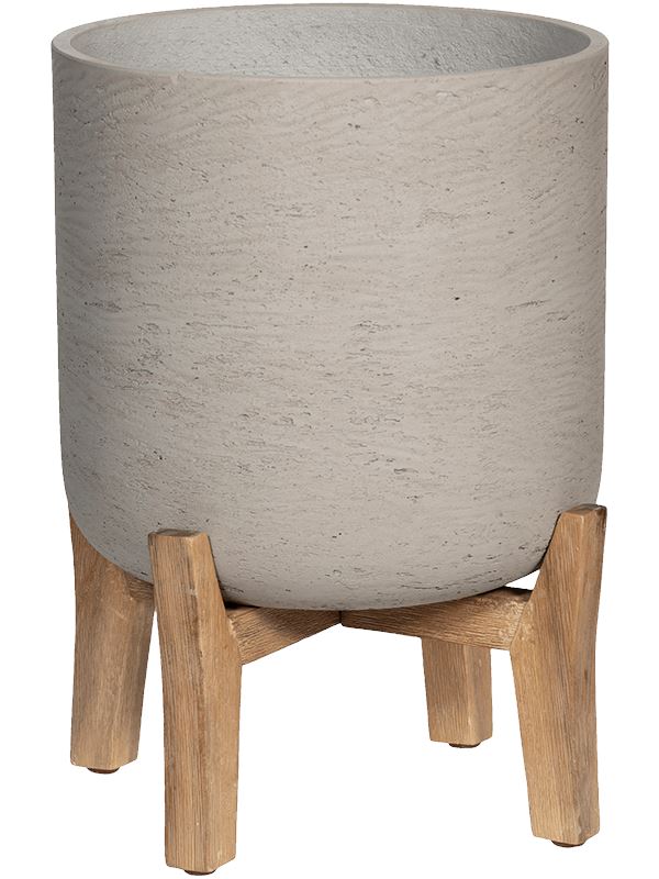 Rough With Feet Low Plant Pot 34cm Height 23cm Dia Charlie L Grey Washed Pots & Planters