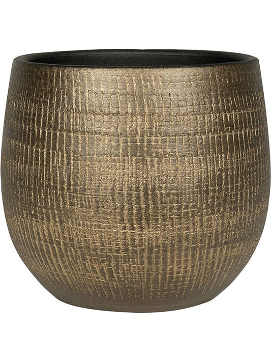 Ryan Plant Pot 26cm Height 22cm Dia Pot Shiny Gold