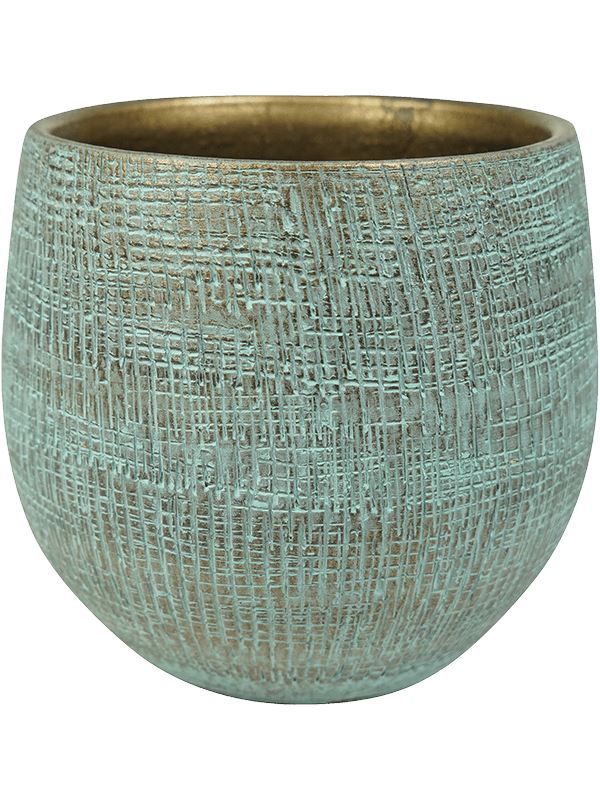 Ryan Plant Pot 16cm Height 15cm Dia Pot Shiny Blue