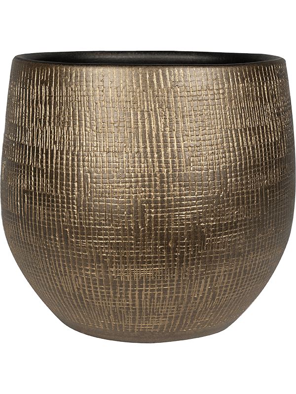 Ryan Plant Pot 28cm Height 24cm Dia Pot Shiny Gold Pots & Planters