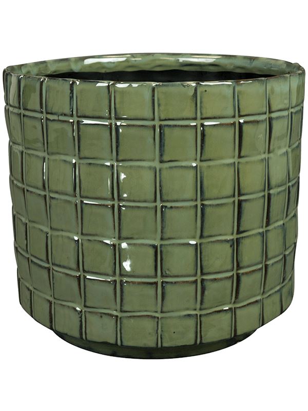 Stian Plant Pot 22cm Height 23cm Dia Pot Moss Green