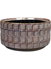 Stian Plant Pot 10cm Height 18cm Dia Bowl Deep Purple Pots & Planters