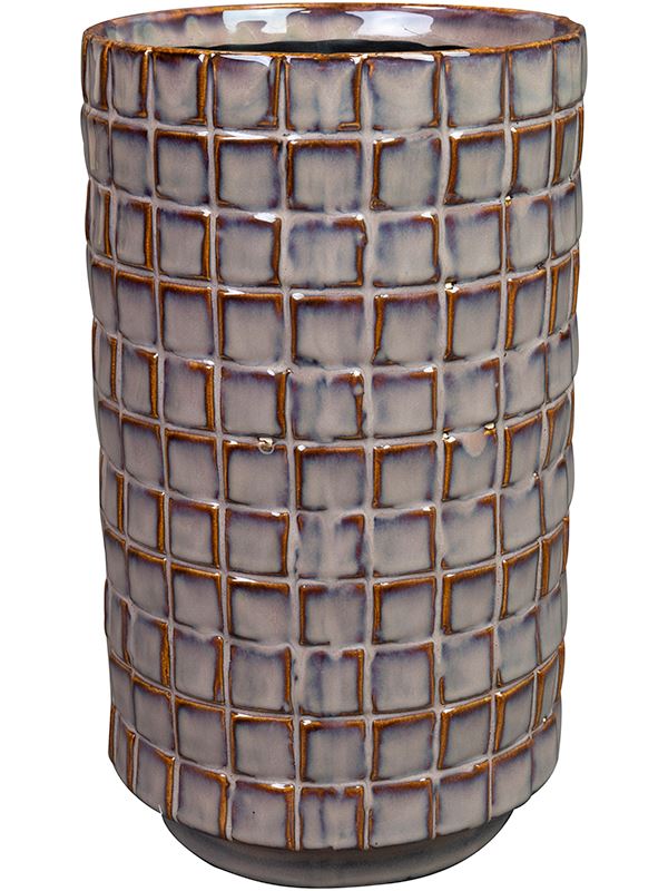 Stian Plant Pot 24cm Height 12cm Dia Pot Tall Deep Purple Pots & Planters