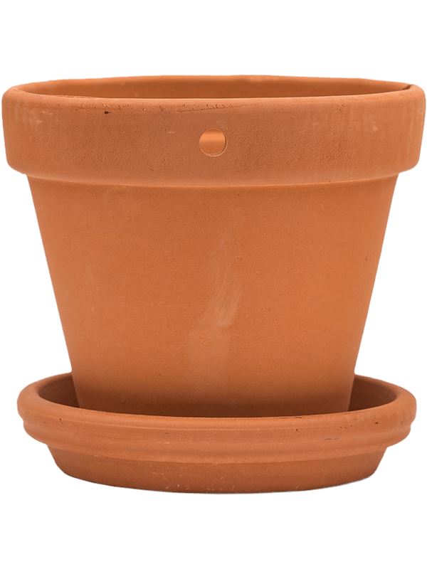 Terra Cotta Plant Pot 13cm Height 12cm Dia Wall Pot With Saucer Pots & Planters