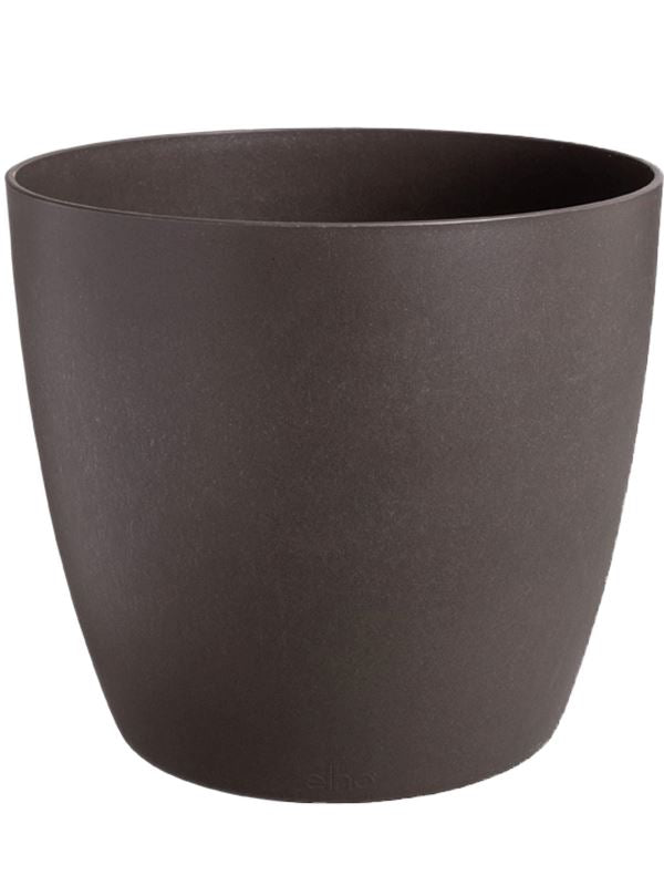 The Coffee Collection Plant Pot 12cm Height 9cm Dia Round Espresso Brown Pots & Planters