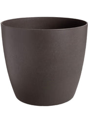 The Coffee Collection Plant Pot 17cm Height 13cm Dia Round Espresso Brown Pots & Planters