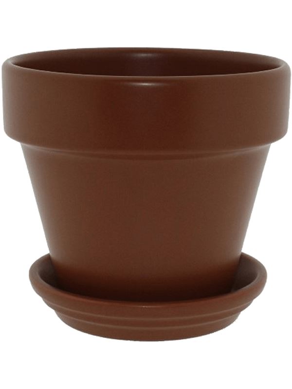 Urbann Plant Pot 26cm Height 29cm Dia Pot & Saucer Matt Terra Pots & Planters