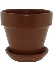 Urbann Plant Pot 26cm Height 29cm Dia Pot & Saucer Matt Terra Pots & Planters
