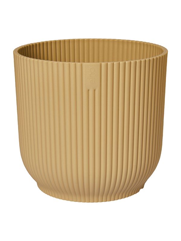 Vibes Fold Plant Pot 10.5cm Height 10.5cm Dia Round Mini Butter Yellow Pots & Planters