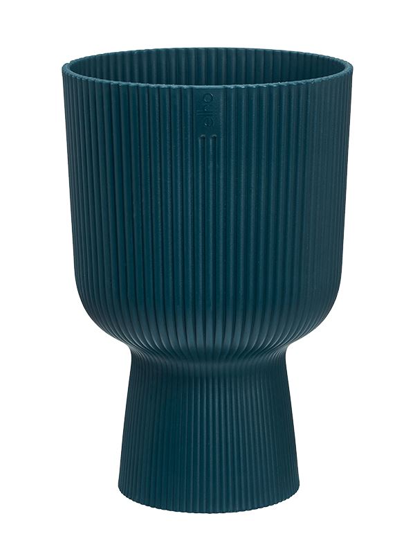 Vibes Fold Plant Pot 21cm Height 13.5cm Dia Coupe Deep Blue Pots & Planters
