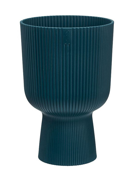 Vibes Fold Plant Pot 21cm Height 13.5cm Dia Coupe Deep Blue Pots & Planters