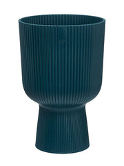 Vibes Fold Plant Pot 21cm Height 13.5cm Dia Coupe Deep Blue Pots & Planters