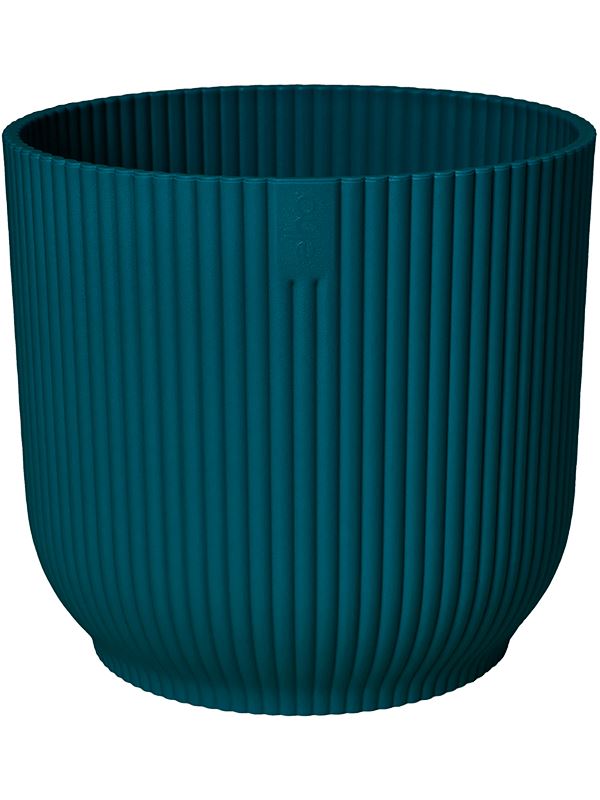 Vibes Fold Plant Pot 23cm Height 24cm Dia Round Deep Blue Pots & Planters
