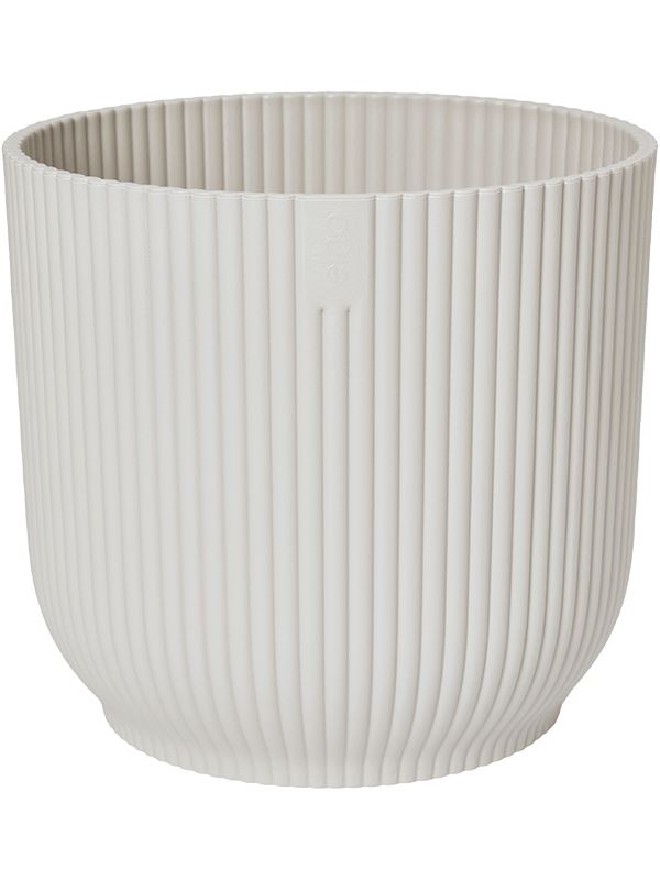Vibes Fold Plant Pot 23cm Height 24cm Dia Round Silky White Pots & Planters