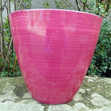 20cm Savannah Planter Coral Pink Gloss Plant Pot Outdoor Pots