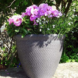 25cm Cromarty Dark Stone Plant Pot Outdoor Pots