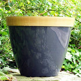 25cm Provence Planter Charcoal Grey Plant Pot Outdoor Pots
