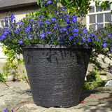 27cm Tempest Black/Silver Plant Pot Outdoor Pots