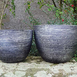 29cm Spiral Planter Antique Silver Plant Pot Outdoor Pots
