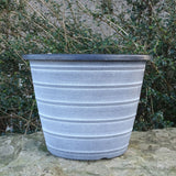 30cm Olympia Black/White Plant Pot