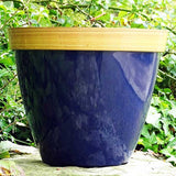30cm Provence Basket Midnight Blue Plant Pot Outdoor Pots