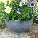 33cm Coastal Bowl Storm Blue Plant Pot Outdoor Pots