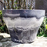 36cm Santorini Planter Grey Marble Plant Pot Outdoor Pots