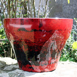 36cm Santorini Planter Ruby Red Plant Pot Outdoor Pots