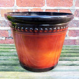 40cm Iberian Planter Mahogany Plant Pot Outdoor Pots