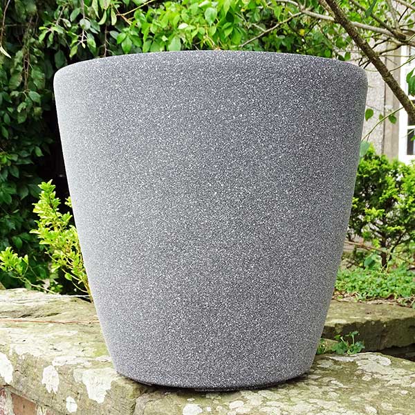 43cm Soho Round Planter Baltic Grey Plant Pot Outdoor Pots