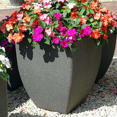 43cm Soho Square Planter Old Stone Plant Pot Outdoor Pots