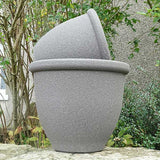 51cm Belair Planter Grey Stone effect Plant Pot Outdoor Pots