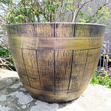52cm Beijing Barrel Antique Gold Plant Pot Outdoor Pots