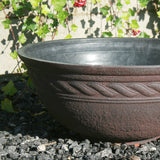 60cm Corinthian Bowl Black/Terracotta Plant Pot Outdoor Pots
