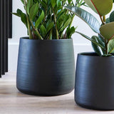 Akemi Planter Carbon Black 25cm Height 27cm Dia Pots & Planters