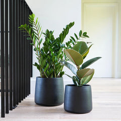 Akemi Planter Carbon Black 25cm Height 27cm Dia Pots & Planters